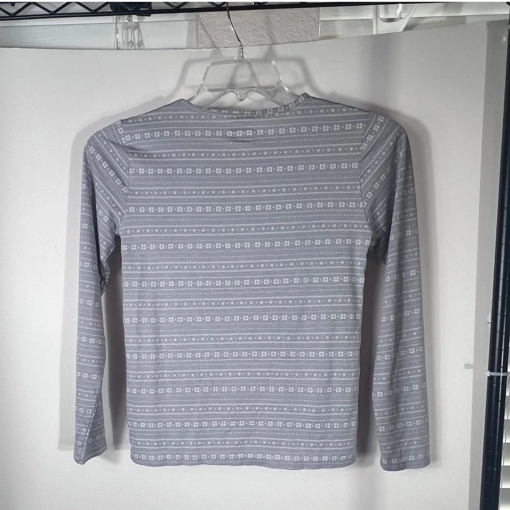 32 Degrees Heat Girls XL Gray Fair Isle Snowflake Thermal Base Layer Set